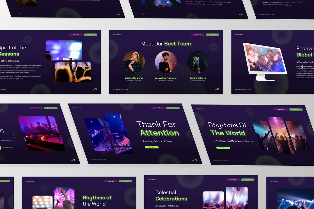 Proposal Festival Google Slide, a Presentation Template by GraphauseProject (Photo 3 of 8)