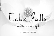 Echo Falls Modern Script, a Script Font by INKMETHIS (Thumbnail 1 of 6)