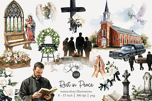 105 Christian funeral clip art