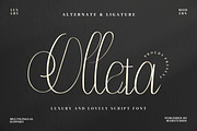 Olleta Script Fonts, a Script Font by mahstudios (Thumbnail 1 of 15)