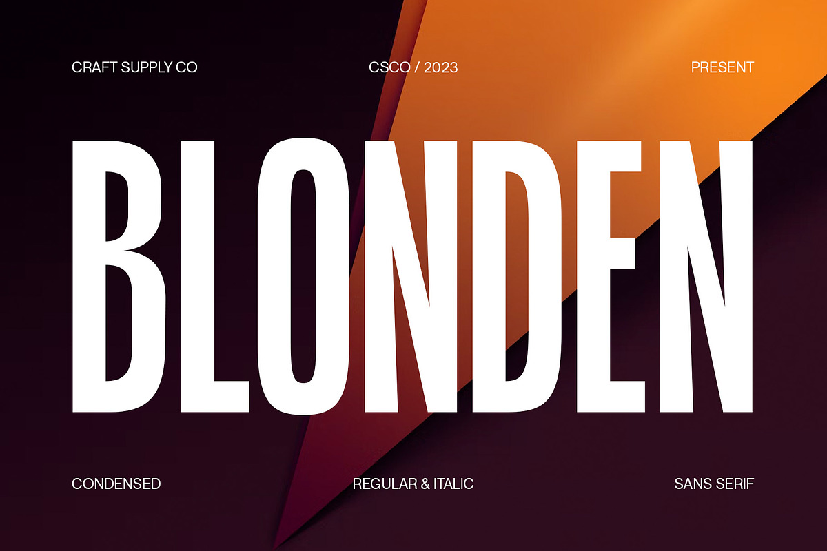 Blonden - Condensed Sans Serif, a Sans Serif Font by Craft Supply Co. (Photo 1 of 8)