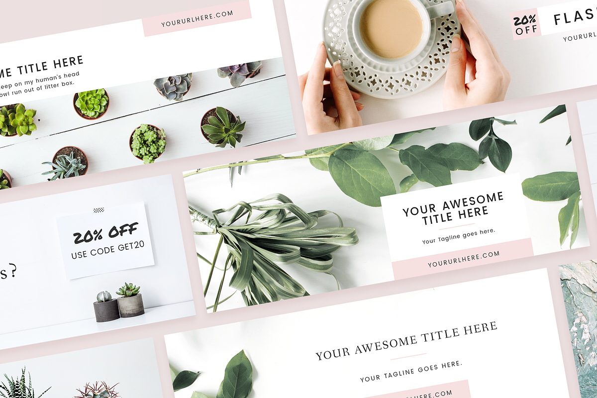 Light Facebook Cover Templates, a Social Media Template by Kimi Kinsey (Photo 1 of 4)