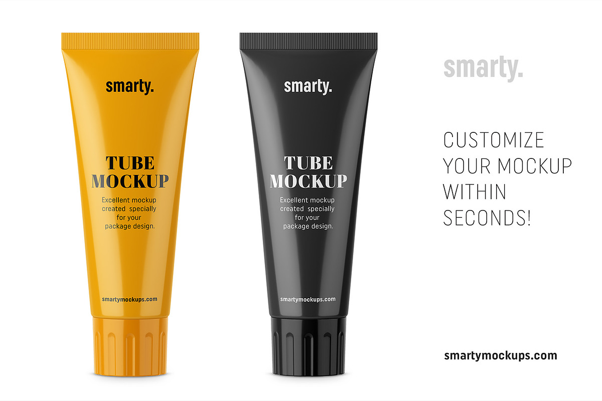 Glossy tube mockup, a Packaging Mockup by Smarty Mockups (Photo 3 of 5)