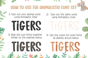 Animalistic Font Trio