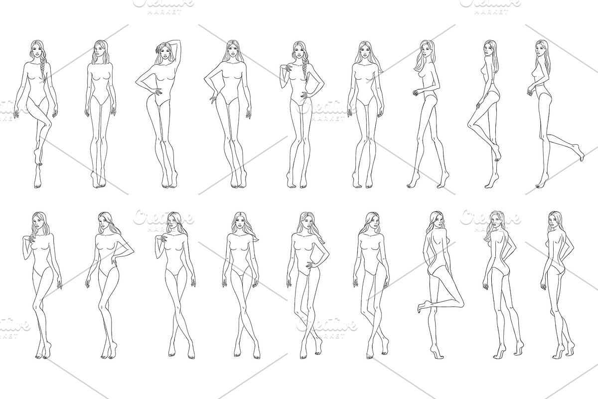 Female Fashion Pose Library, a Person Illustration by Shorena Fashion Draws (Photo 3 of 12)