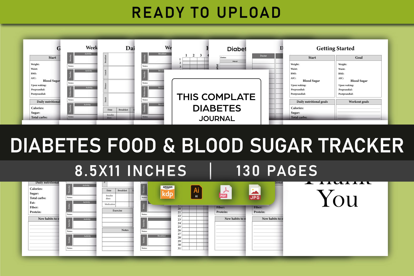 Diabetes Food  Blood Sugar Tracker by Shumaya  Creative Market
