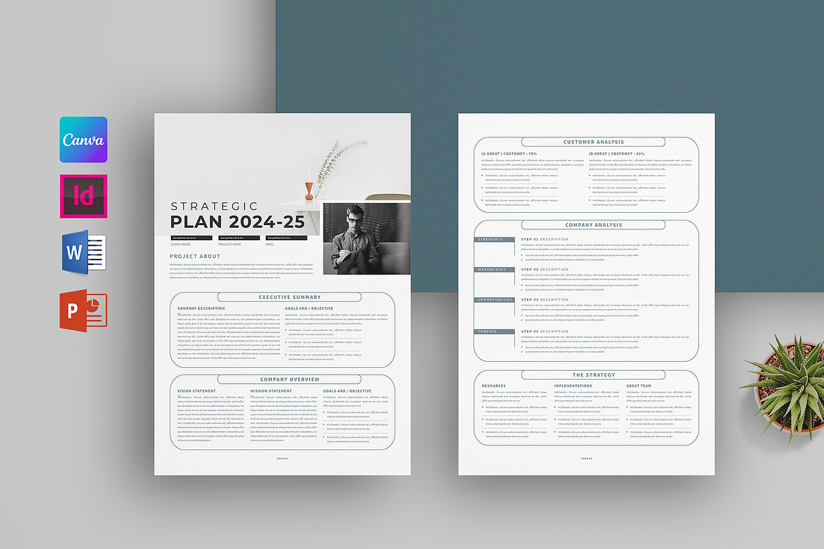 Strategic Plan | MS Word & Indesign, a Stationery Template by obayes (Photo 1 of 5)
