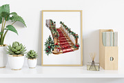 Watercolor Christmas Home Clipart, an Illustration by Canvas Craft (Thumbnail 6 of 8)