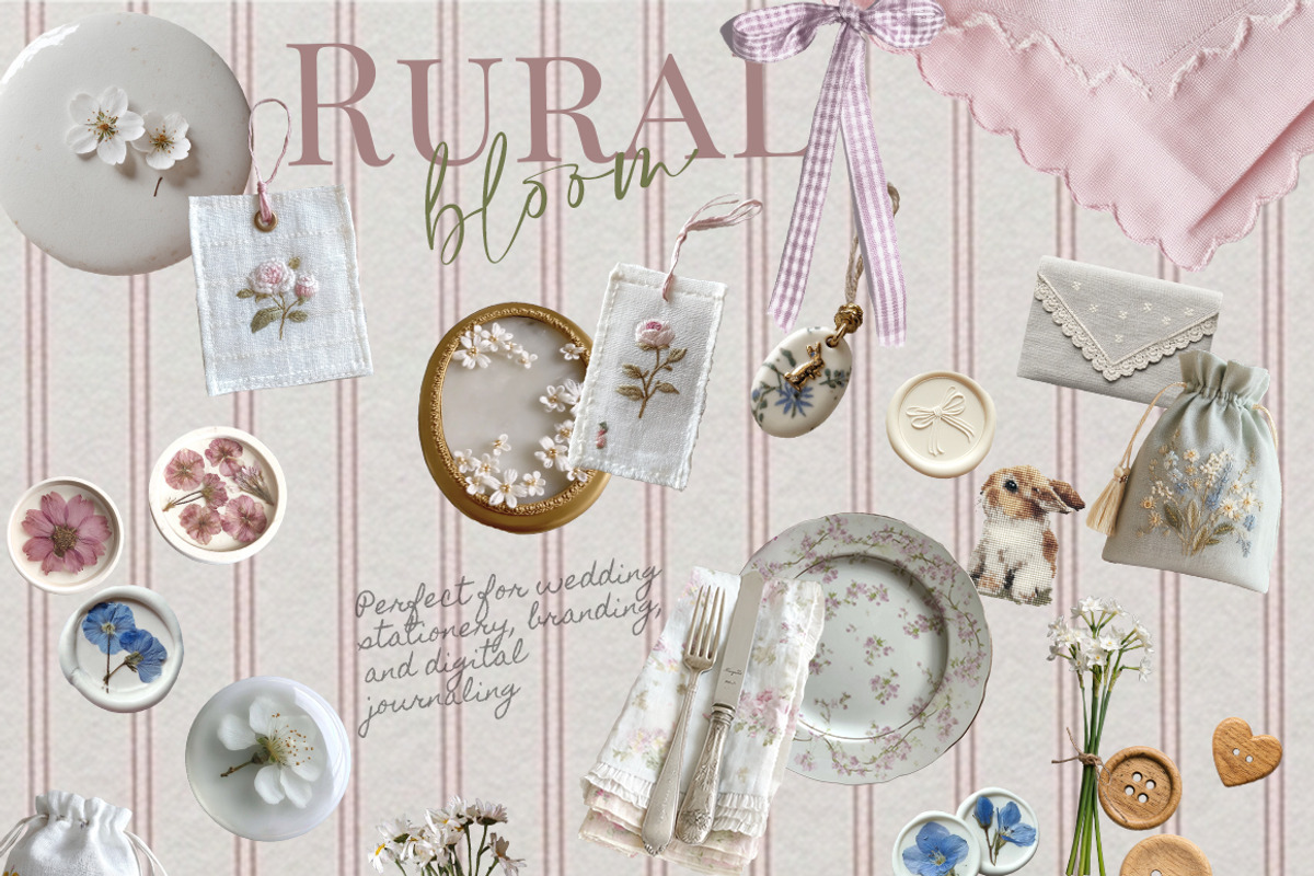 Rural bloom Cottagecore Scrapbooking, an Object Graphic by 60secondsArt (Photo 8 of 10)