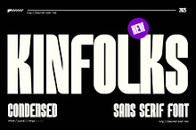 Kinfolks Condensed Sans Serif Font