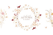 Autumn Watercolor Wildflowers, a Decorative Illustration by Altea Design Studio (Thumbnail 8 of 11)