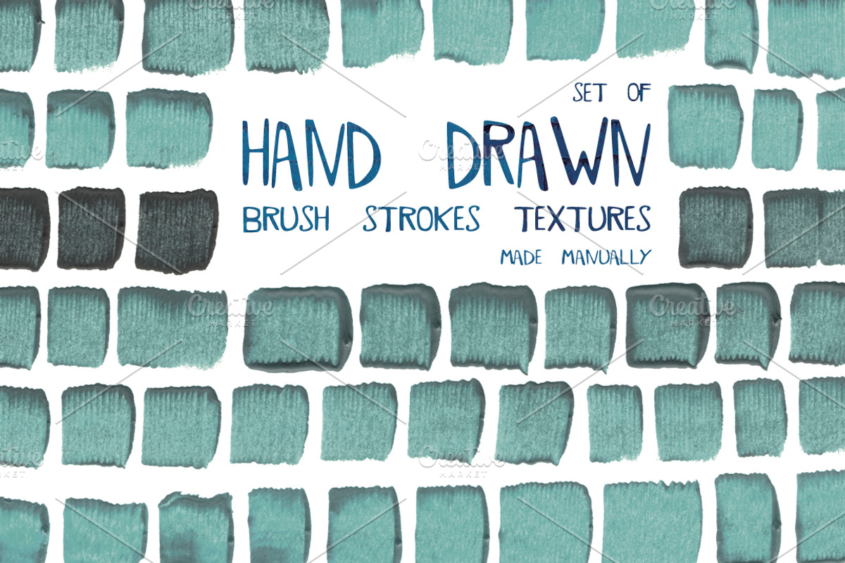 Hand drawn brush stroke textures, a Texture Graphic by Daria Maier (Photo 5 of 10)