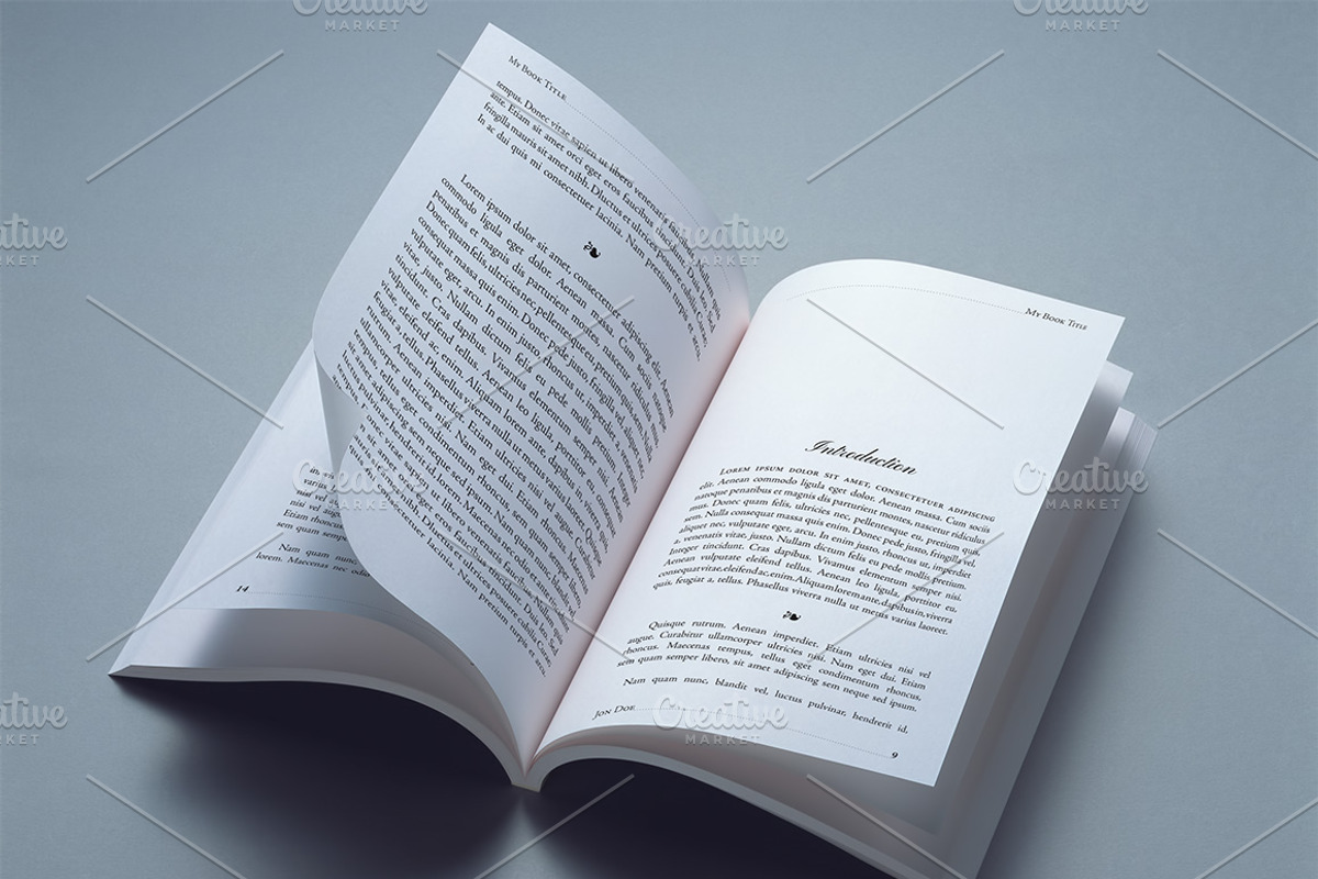 4 Books Interior Pages Mockups, a Print Template by Illusiongraphic (Photo 3 of 5)