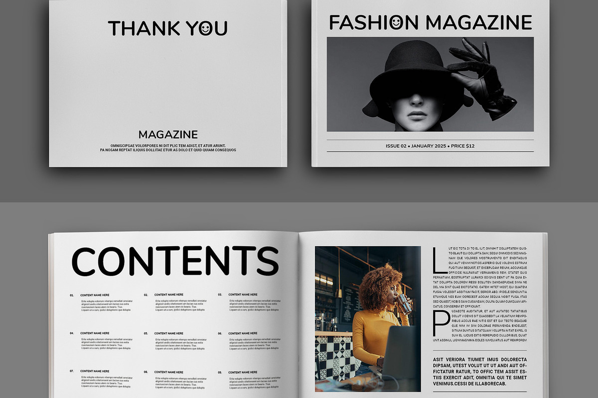 Fashion Magazine Template, a Magazine Template by MightyDesign (Photo 3 of 8)