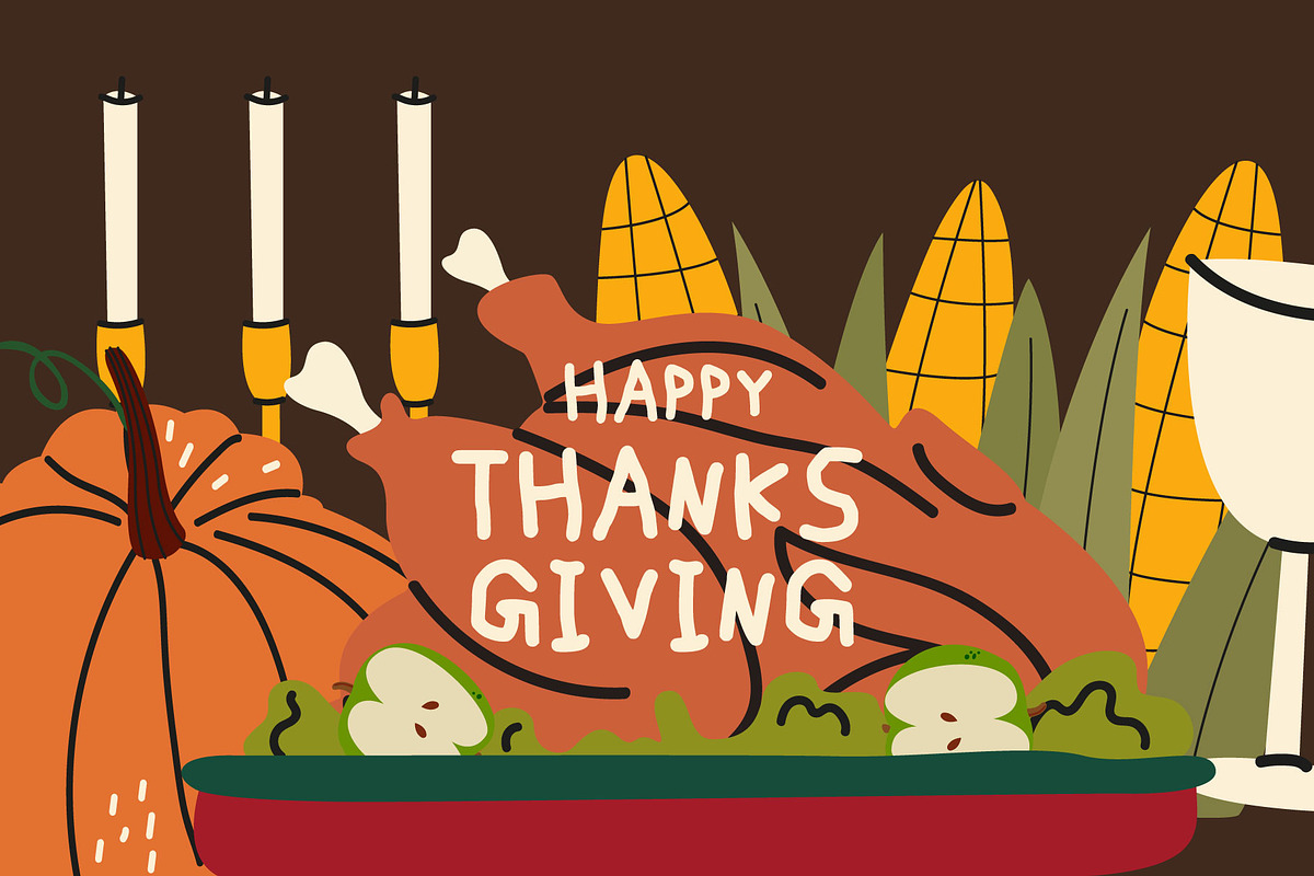 Thanksgiving illustration bundle, a Food Illustration by Luamor (Photo 8 of 9)