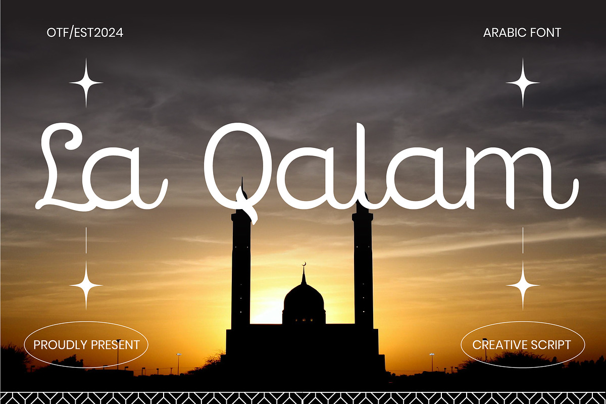 La Qalam – Creative Arabic Script, a Script Font by Vadovastd (Photo 1 of 8)