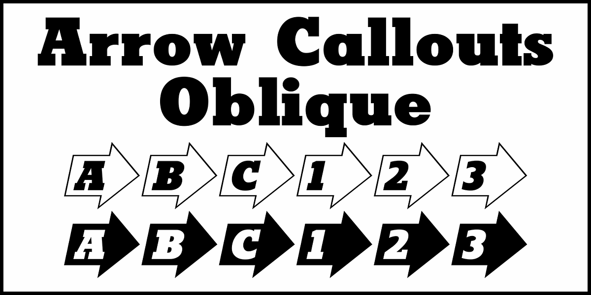 Arrow Callouts JNL, a Font by Jeff Levine Fonts (Photo 4 of 5)