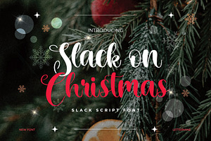 Slack On Christmas - Script, a Script Font by Lettermine