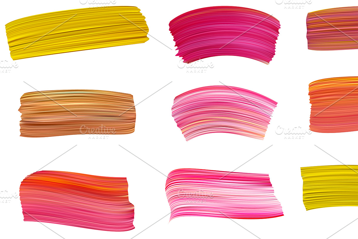 Hand-drawn vector brush strokes. preview 2