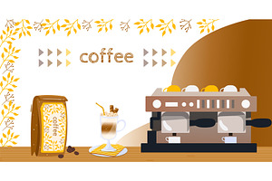 Coffee Shop Vector Illustration