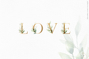 Gold leaf watercolor alphabet art, an Illustration by Angele Kamp (Thumbnail 4 of 12)