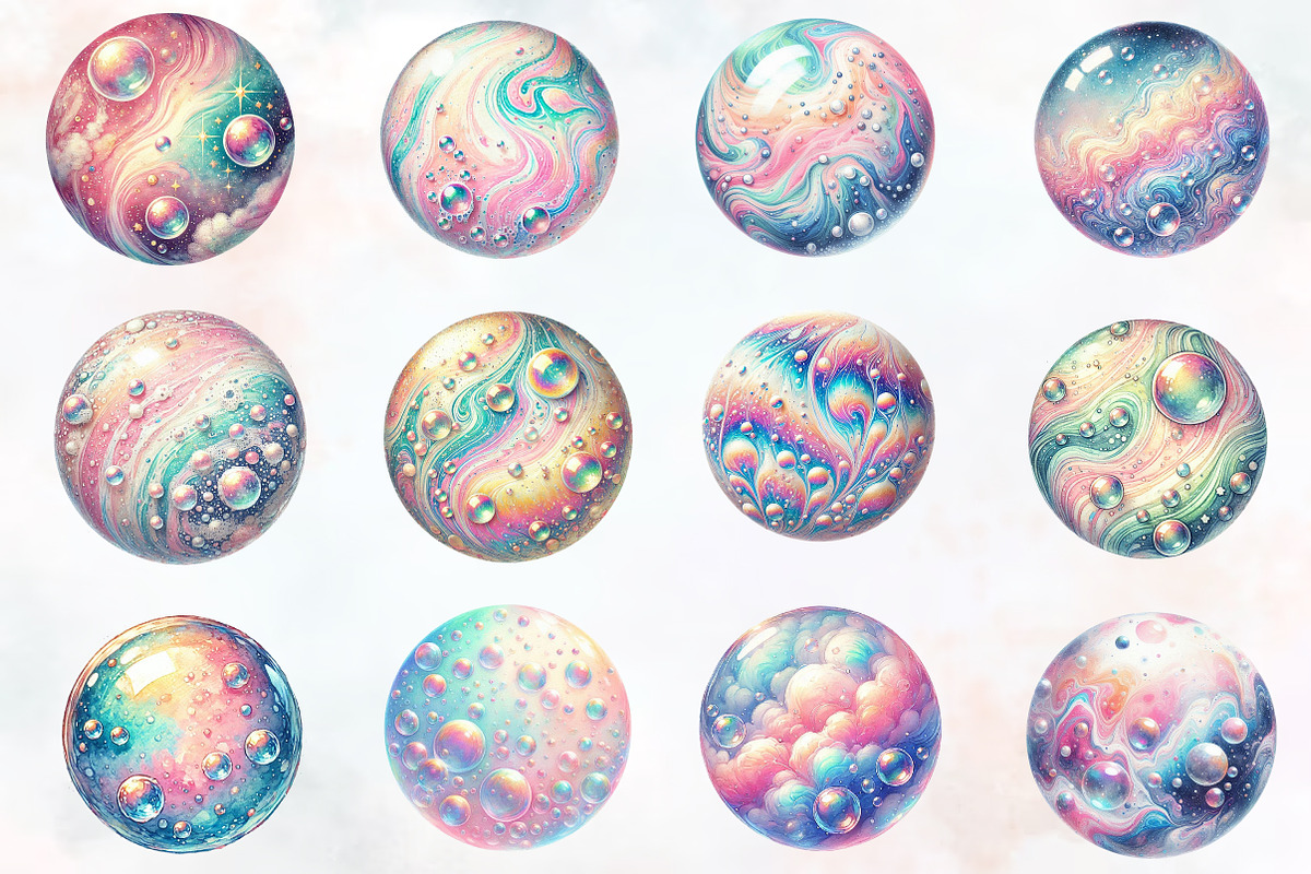 Pastel Soap Bubbles Clipart, an Illustration by RobertsArt (Photo 6 of 7)