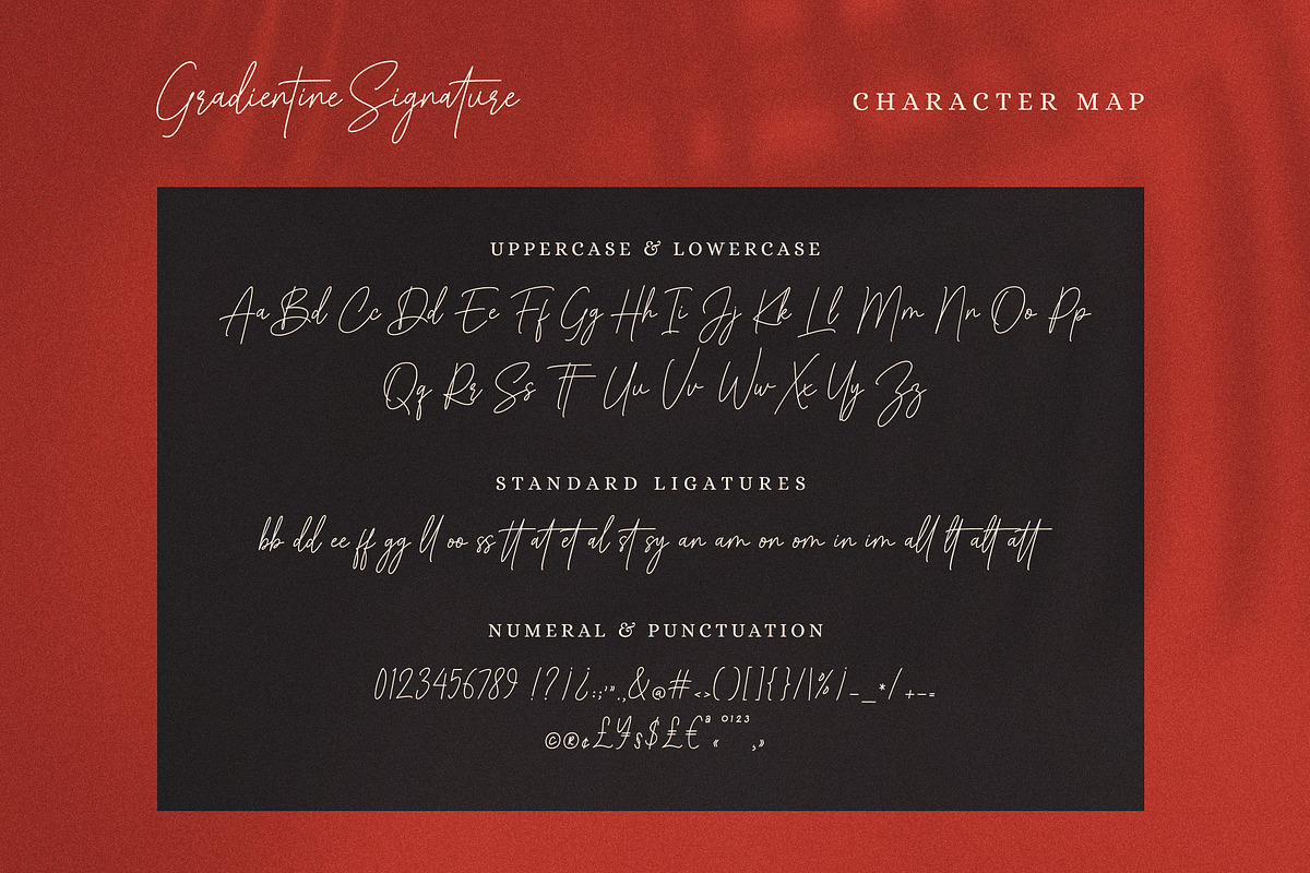 Gradientine Signature, a Script Font by MJB Letters (Photo 9 of 10)