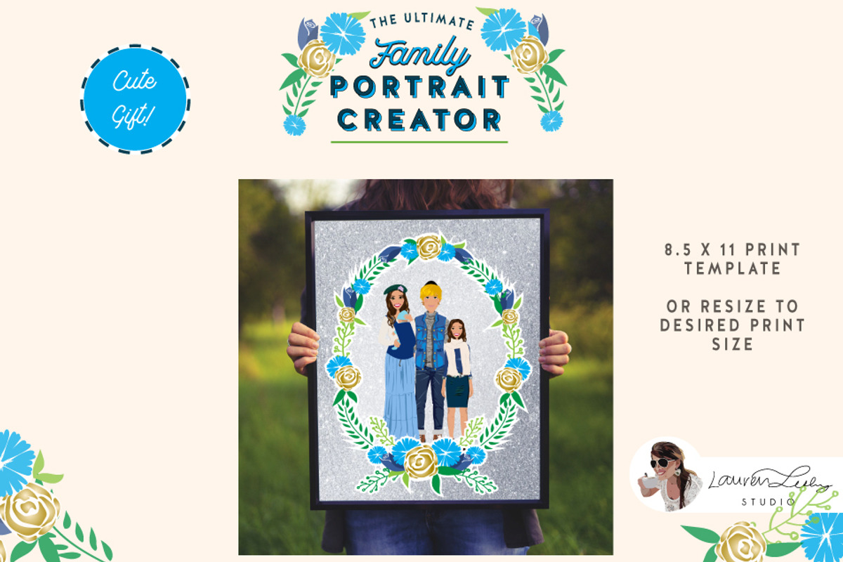 Portrait Creator Jewish Hanukkah, a Person Illustration by Lauren Lesley Studio (Photo 9 of 16)