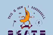 Banana Skater, a Sport Illustration by hand draw (Thumbnail 6 of 6)