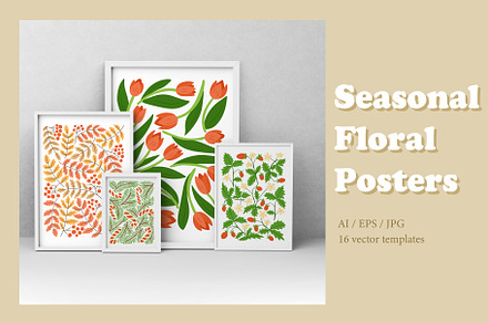 Seasonal Floral Posters