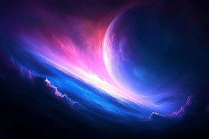 Celestial gateway with vibrant color, a Photo by Dvoevnore photos