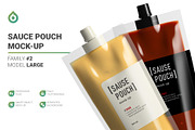 Sauce Doypack Pouch Mockup, a Cups & Container Mockup by AY Mock-Ups (Thumbnail 1 of 13)