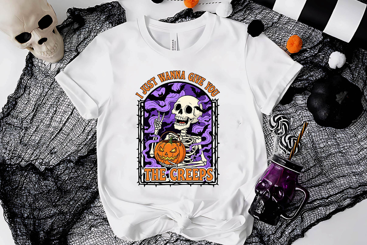Skeleton Halloween Quote PNG, an Illustration by Dream Creation (Photo 2 of 5)