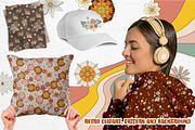 GROOVY SUMMER FLOWERS, a Pattern Graphic by Antikva17 (Thumbnail 2 of 9)