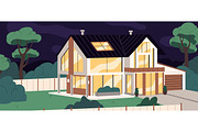 Modern suburban house cottage banner, an Object Illustration by PaperTrident (Thumbnail 2 of 4)