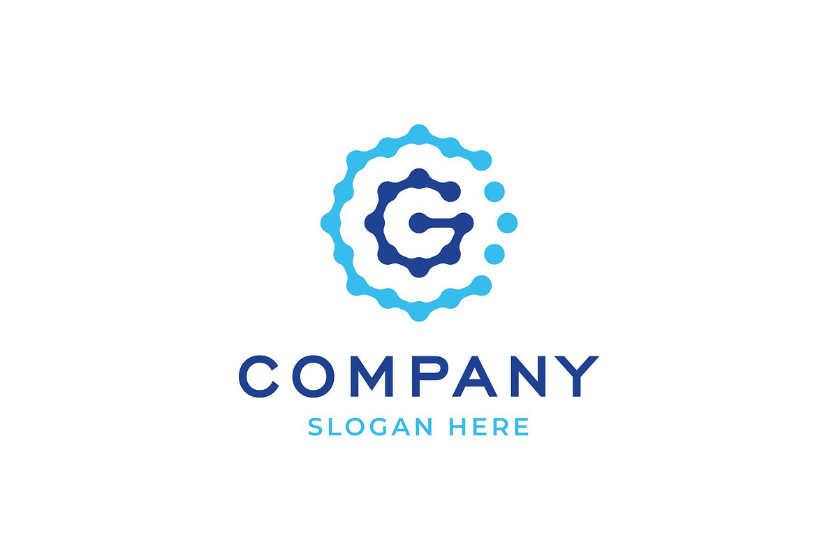 Letter C G Tech Connencting Dots log, a Branding & Logo Template by Buqancreative (Photo 1 of 3)