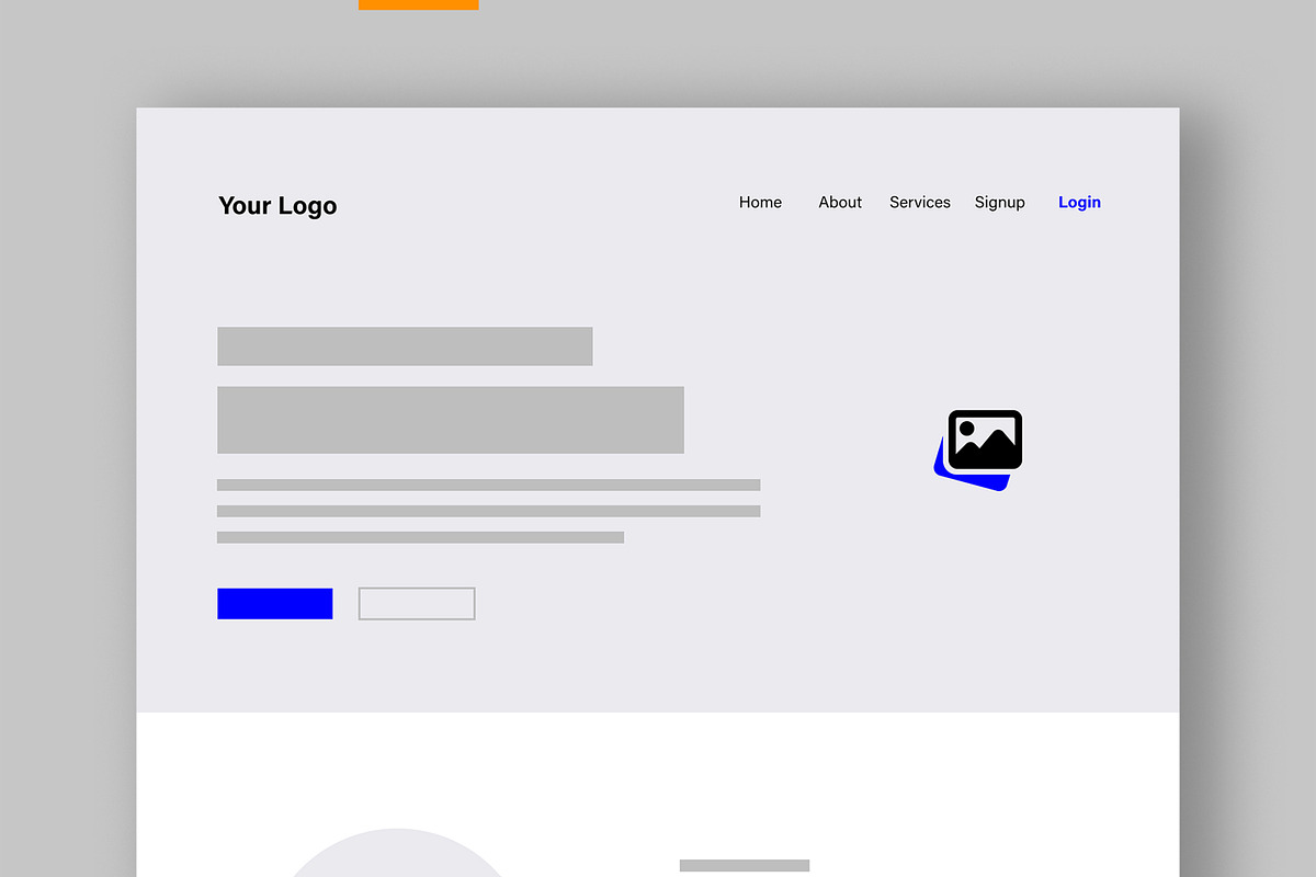 Modern Landing Page Wireframe, a Landing Page Template by ContestDesign (Photo 2 of 6)