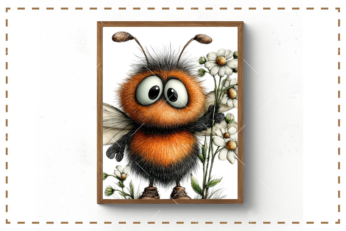 Whimsical Spring Bee Clipart, an Illustration by OK Design (Photo 4 of 6)