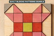 Quilt Block Patterns Modern Mosaic W, a Pattern Graphic by AtacanDigital (Thumbnail 5 of 15)