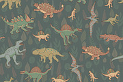 Dinosaur adventure, a Pattern Graphic by GooseFrol (Thumbnail 2 of 8)