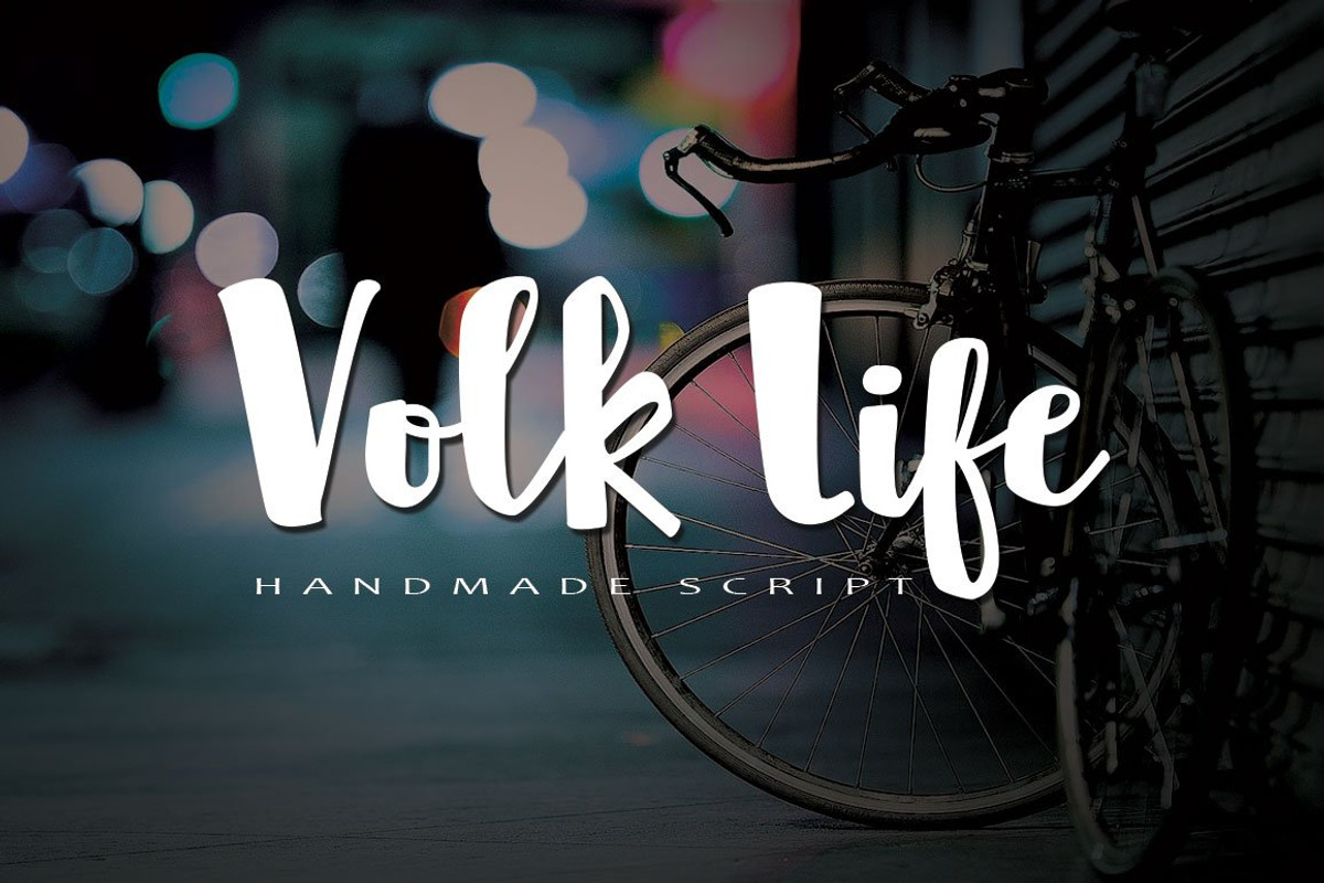 Volk Life Typeface, a Script Font by Face Lab (Photo 1 of 5)
