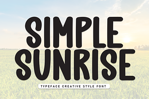 Simple Sunrise Script Font