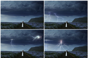 45 Lightning Photo Overlays