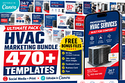 HVAC Social Media Templates Pack, a Social Media Template by PSDPixel (Thumbnail 1 of 6)
