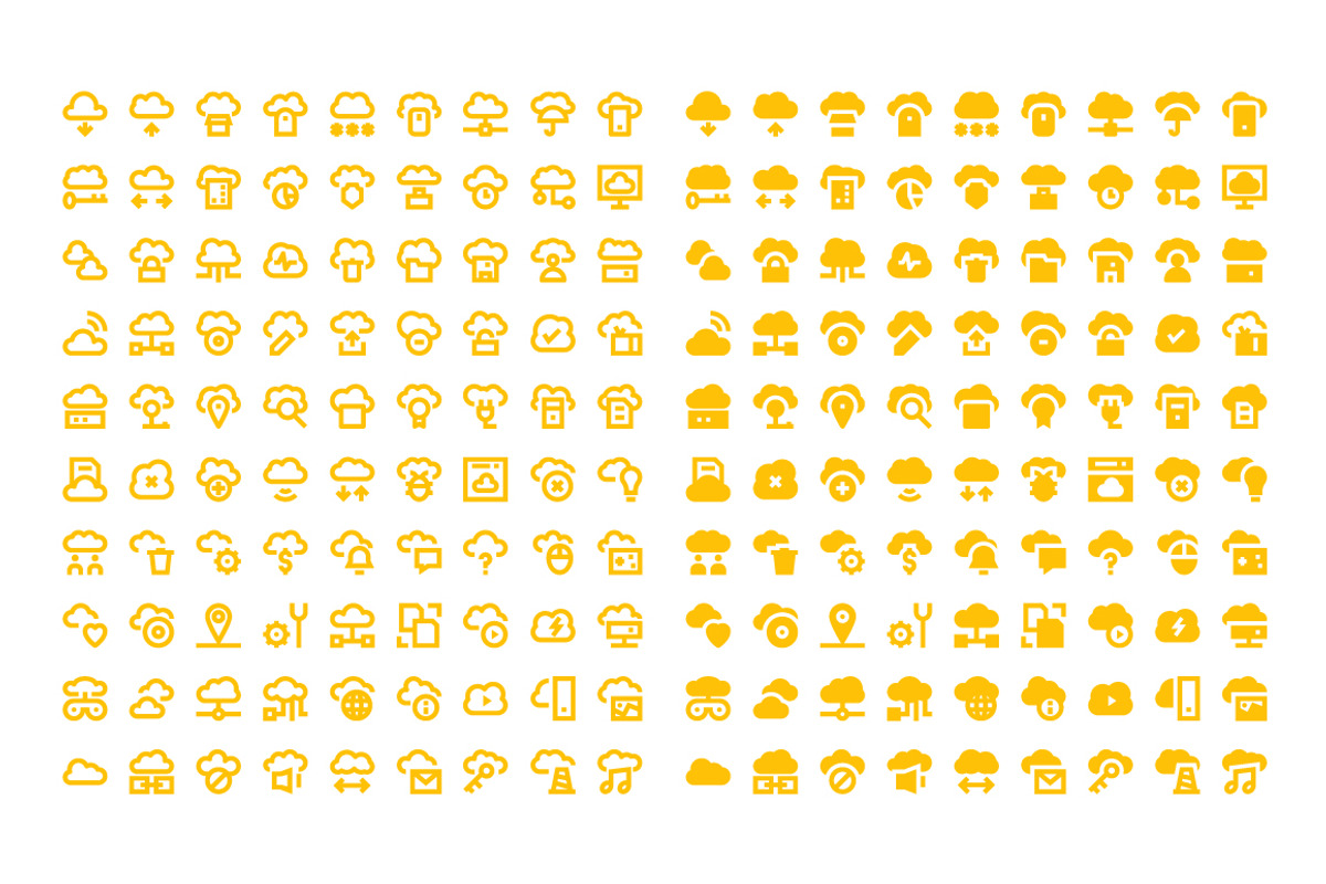 180 Cloud Data Technology Icons, a Solid Icon by Creative Stall (Photo 2 of 5)