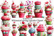 Whimsical spring cupcake Clipart, an Illustration by Designworld (Thumbnail 1 of 6)