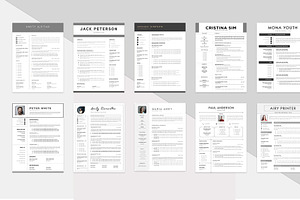 10 CV & Resume Templates Bundle