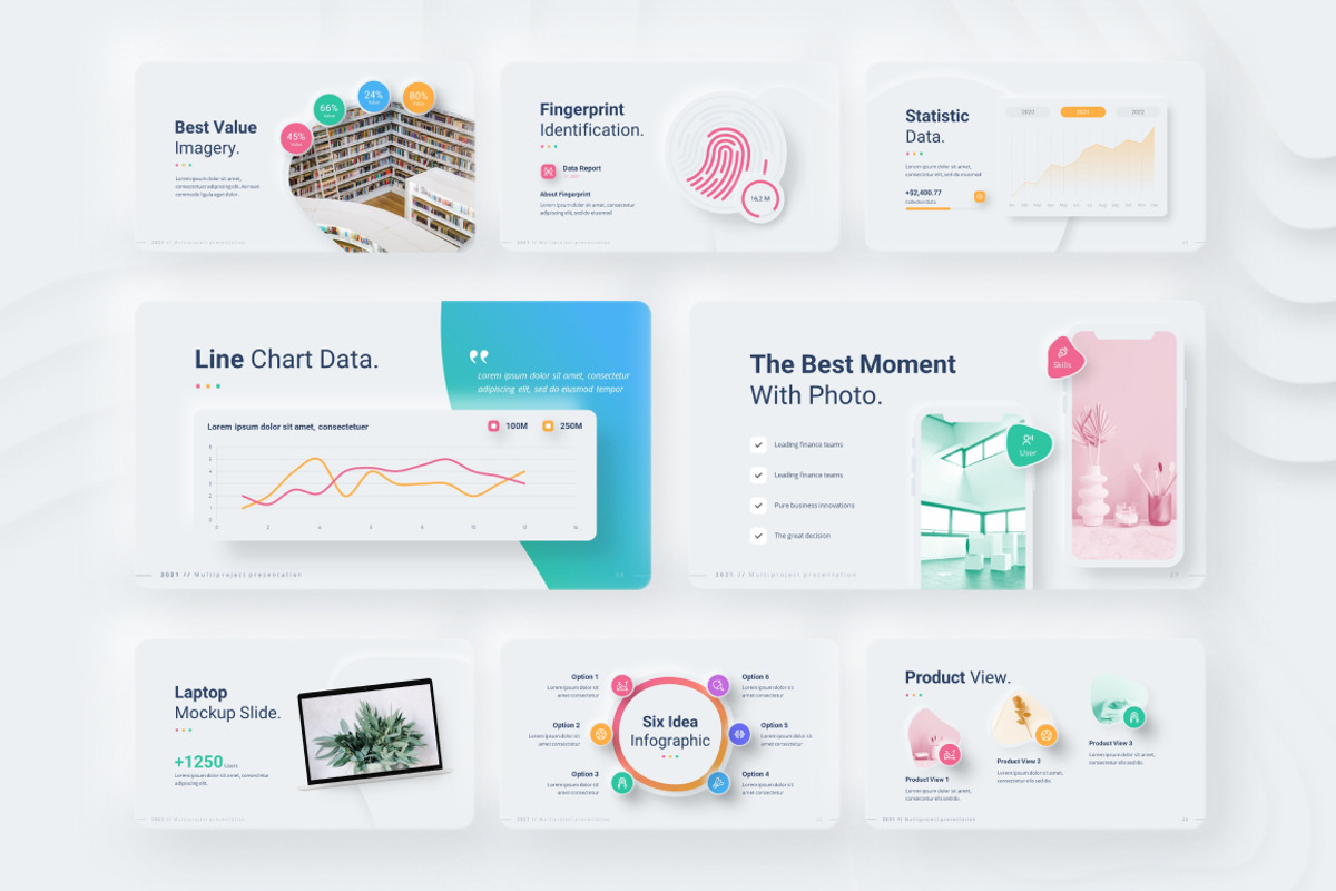 Neumorphic Style 2021 Powerpoint, a Presentation Template by Brandearth RRGraph (Photo 8 of 30)