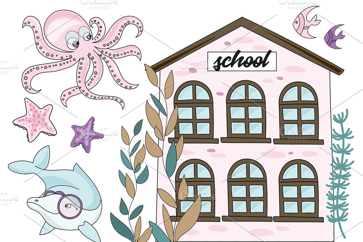 MERMAID SCHOOL, a Decorative Illustration by FARAWAYKINGDOM (Photo 9 of 11)