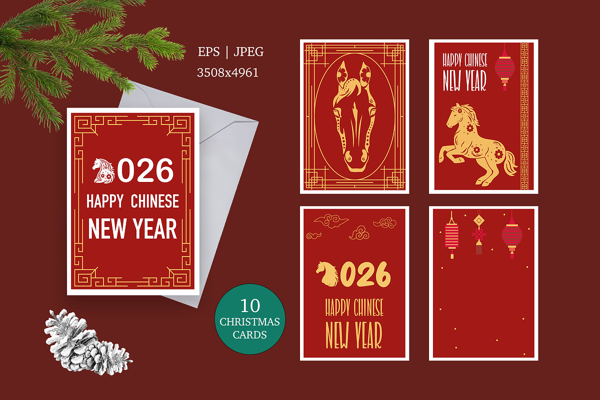 Chinese New Year 2026 of the Horse, a Graphic by DysenkaArt (Photo 3 of 7)